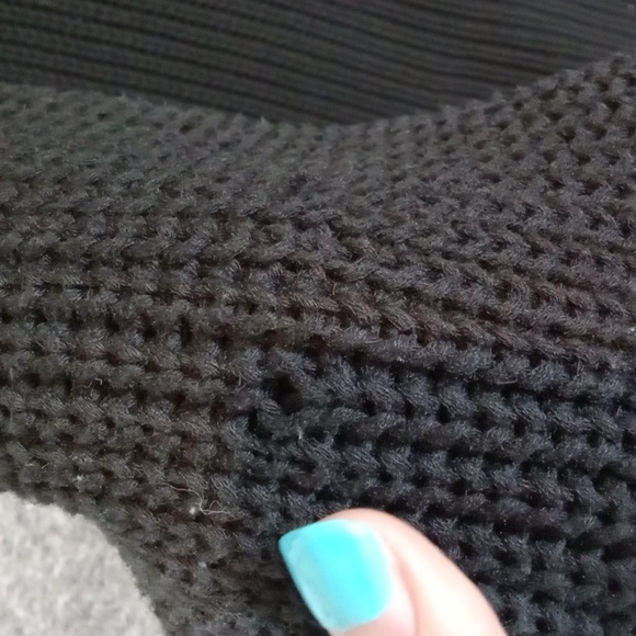 Jenni Kayne Black V-Neck Sweater Oversized Organic Cotton Fisherman Womens M - Picture 4 of 10